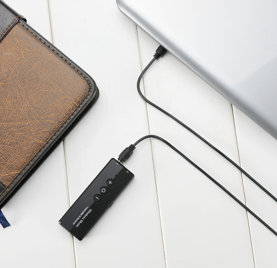 Bluetooth 5.0 Transmitter Receiver 3.5 3.5mm Aux Jack Stereo Music Audio Wireless Adapter for TV PC Car Kit with Control Button