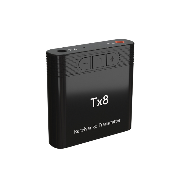 TX8 5.0 Bluetooth Receiver Transmitter With Volume Control Button 2 in 1 Audio Wireless Adapter 3.5MM AUX For Car TV PC