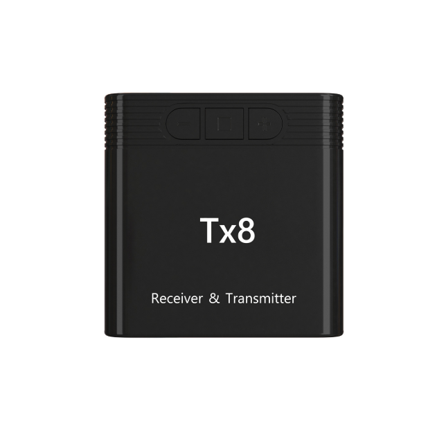 TX8 5.0 Bluetooth Receiver Transmitter With Volume Control Button 2 in 1 Audio Wireless Adapter 3.5MM AUX For Car TV PC