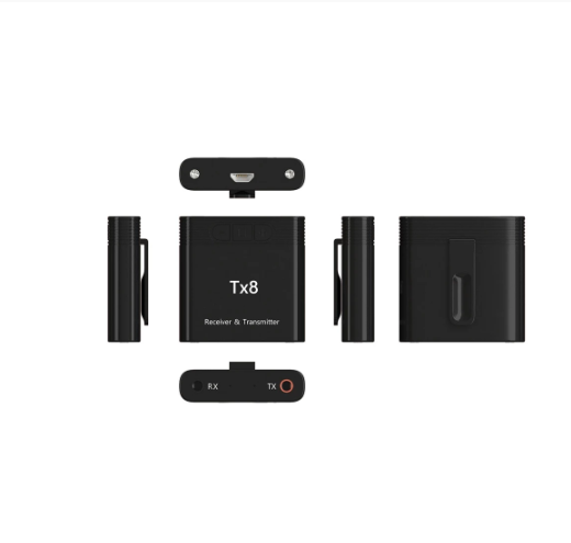 TX8 5.0 Bluetooth Receiver Transmitter With Volume Control Button 2 in 1 Audio Wireless Adapter 3.5MM AUX For Car TV PC