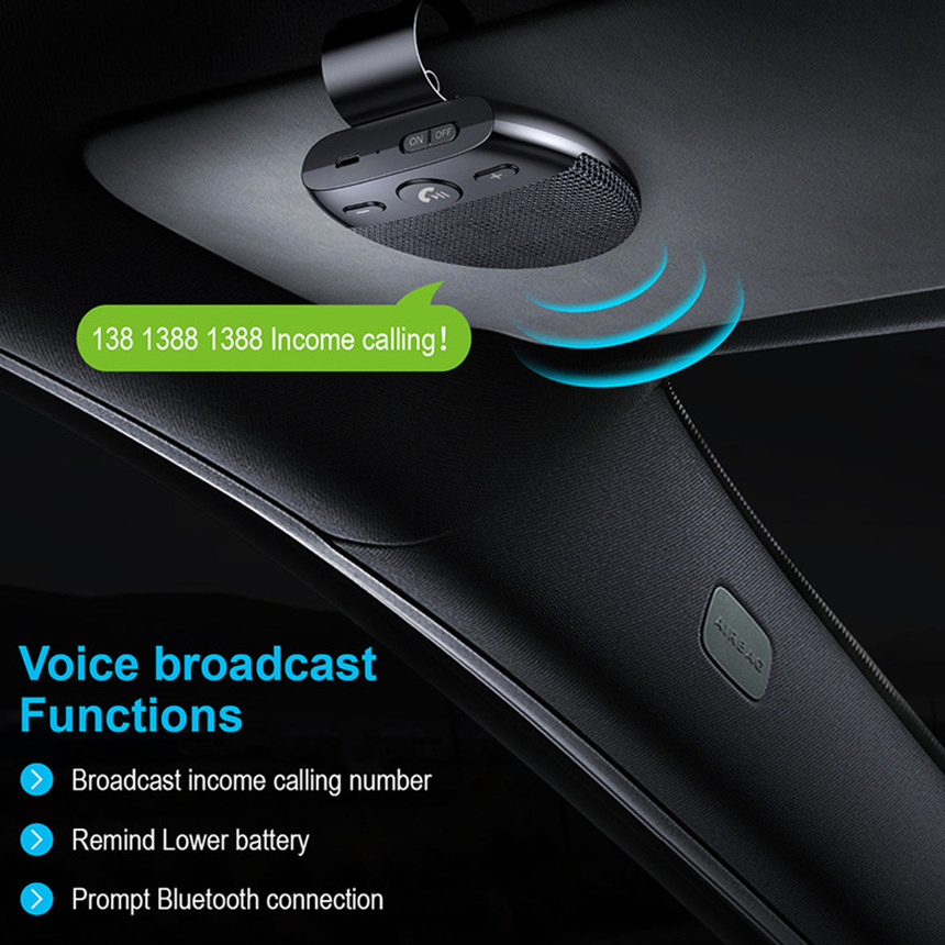 Bluetooth 5.0 Handsfree Kit for Car Receiver BT Receiver BT Car Kit Adapter Hands-Free Car Kits Audio Music Wireless Receiver