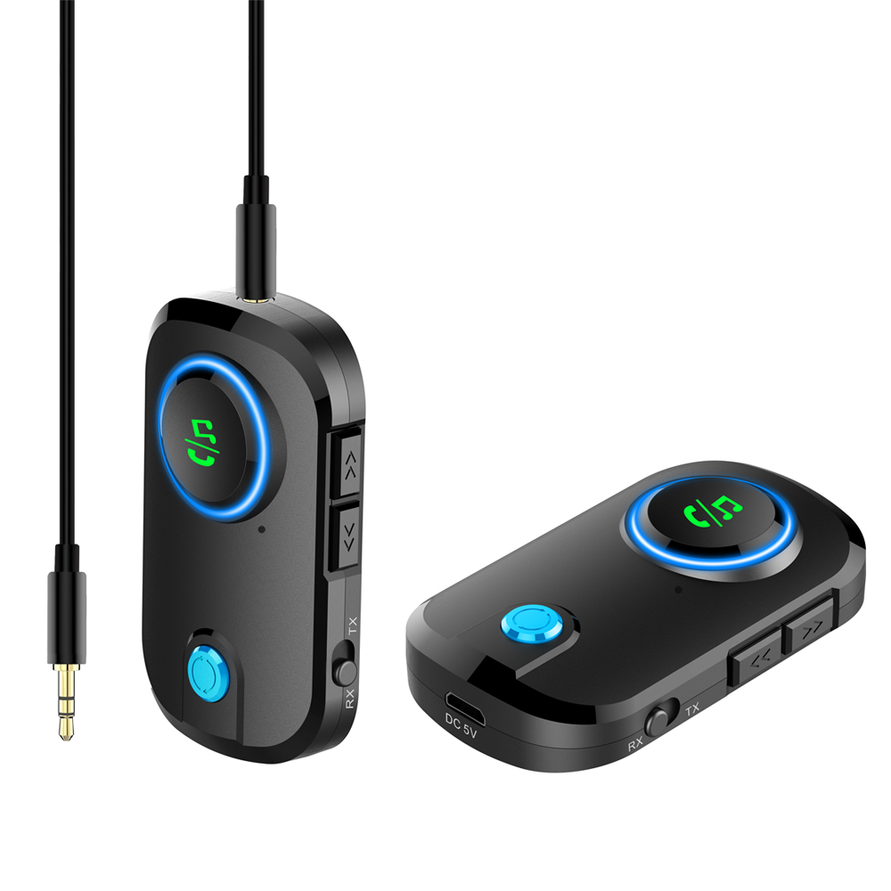 Wireless Audio Bluetooth 5.0 Transmitter Receiver 2 In 1 Adapter for Car TV Earphone Speaker Aux Music Reciever Handsfree