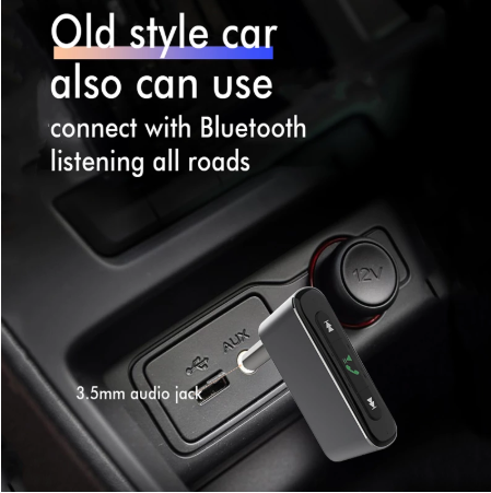 Wireless Bluetooth 5.0 Receiver Transmitter Adapter 3.5mm Jack For Car Music Audio Mic PC Speaker Headphone Reciever Handsfree