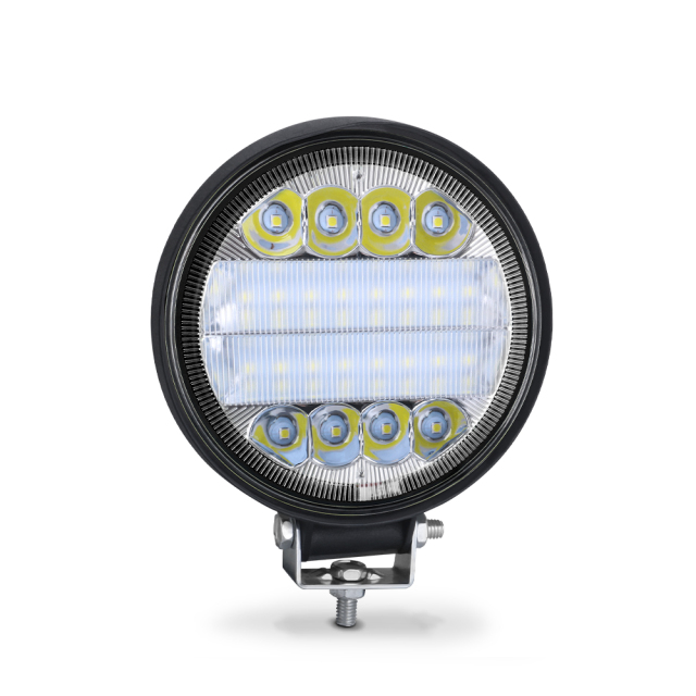 1pc Led Work Light Bar 72W 24 barra Round Spotlight DRL Car Light For led bar offroad SUV ATV Truck Excavator White Amber