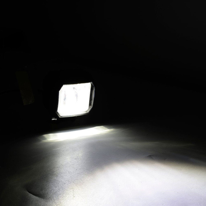 1pc 3Inch 12V 24V 6500K 40W Waterproof Square LED Portable Spotlights Angel Eyes Light Bar Offroad Car Boat led Work Light