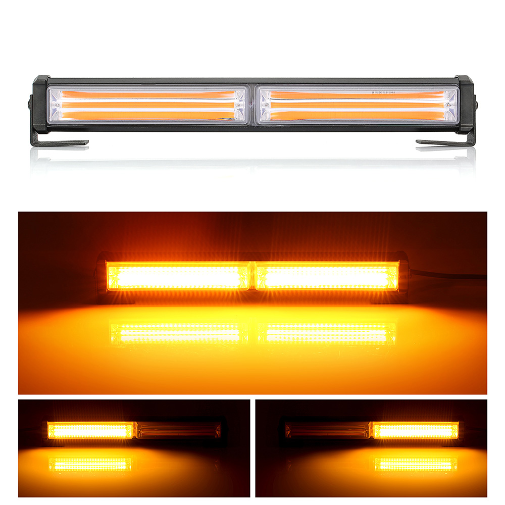 36W COB Car Truck Emergency Vehicle Traffic Advisor LED Warning Strobe Light Bar Warning Flashing Signal Lamp Yellow Amber