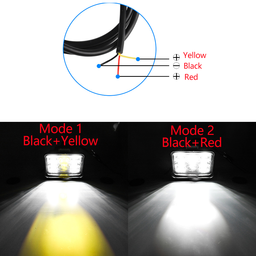 1pc Car LED Light Bar Lens Fog Light Truck Motorcycle Headlight 3 Inch 70w Two-color Spotlight Work Light Led Driving Lights