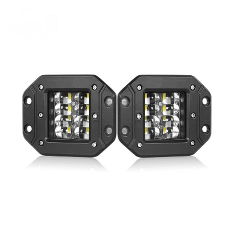 2pc 5 inch 24W6D lens LED small square light For Car Flush Mount LED Work Light Bar  Truck Offroad Boat Atv Spot Beam LED Pods Driving Fog Light