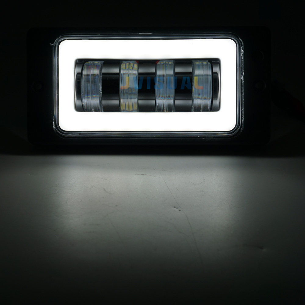 2Pcs Waterproof white With Angel eyes  Led Fog Light fog Passing Light for Lada 2110 -2117 cars front fog Lamp Bumper Lamp