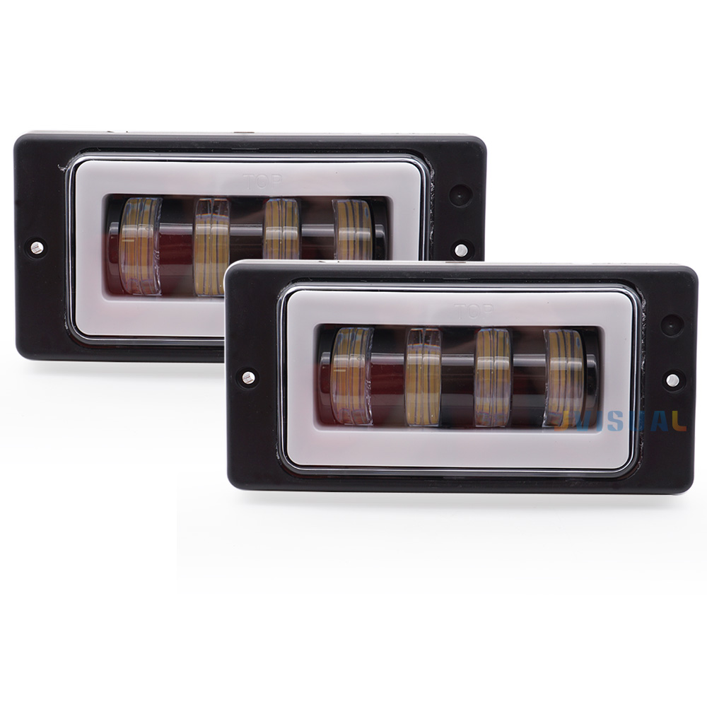 2Pcs Waterproof white With Angel eyes  Led Fog Light fog Passing Light for Lada 2110 -2117 cars front fog Lamp Bumper Lamp