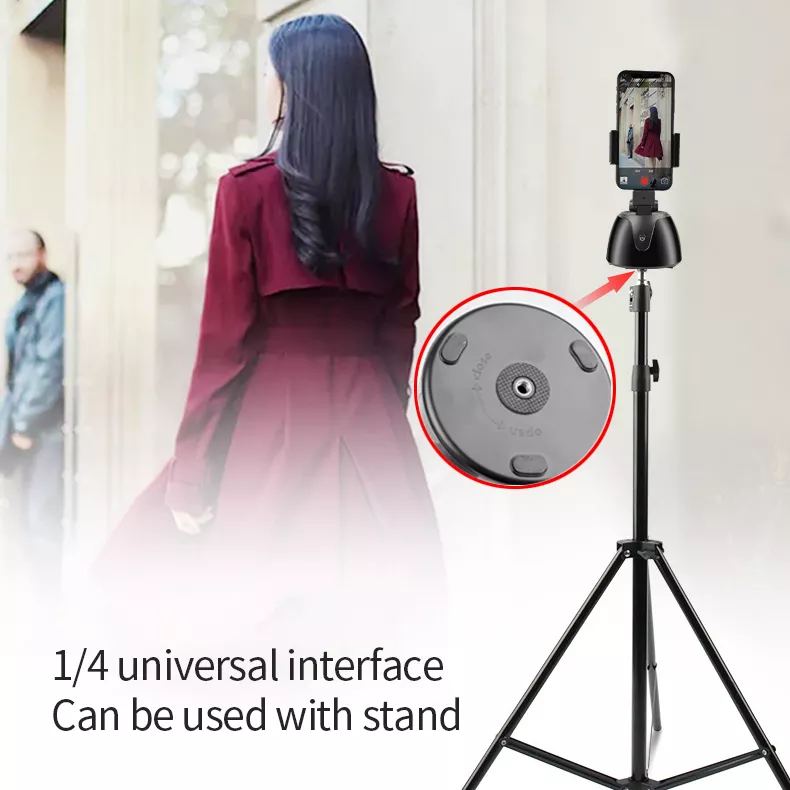 AI Auto Face Tracking Camera Gimbal smart phone follow Holder 360 Rotation Selfie Stick Tripod for Live Vlog Video Recording
