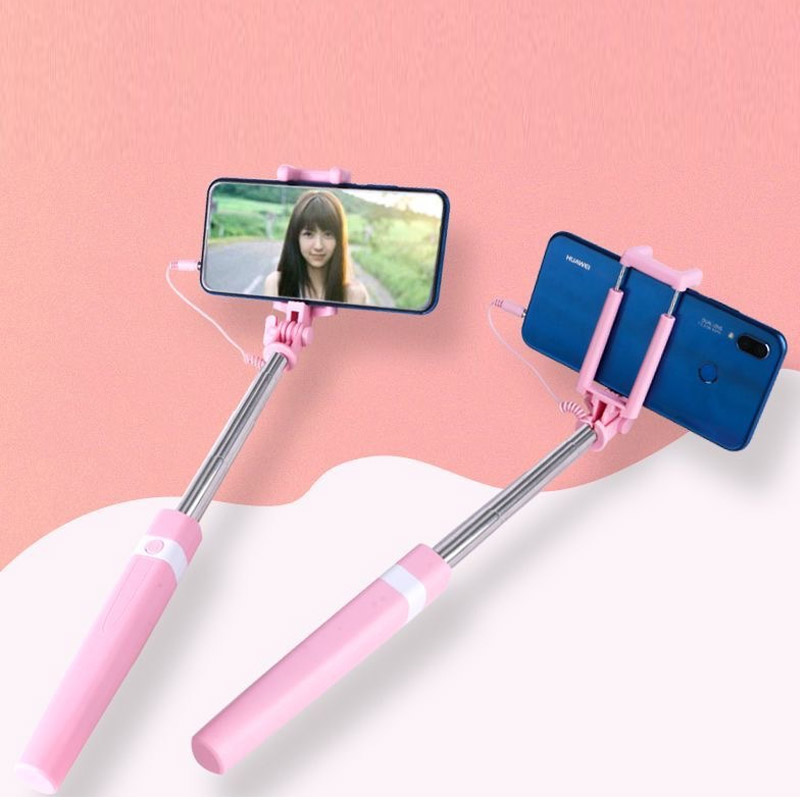 Portable Handheld Extendable Monopod Selfie Stick for IPhone 11 12 Plus Samsung Huawei Sony LG Xiaomi OPPO