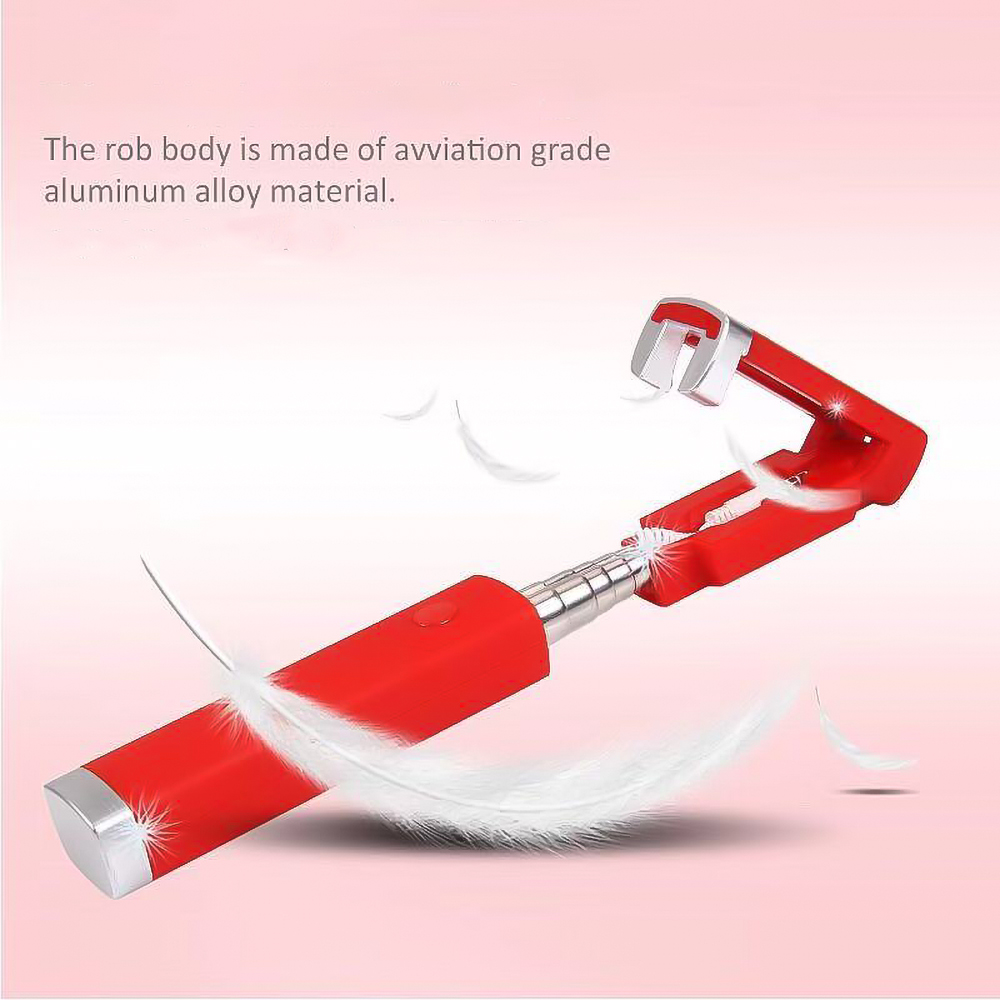 Control Extendable Handheld Wired Selfie Stick With Remote Shutter Button Monopod For Android IOS Phone