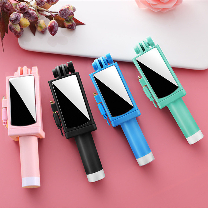 New Foldable Handheld Tripod Wire Selfie Stick Extendable Selfie Stick For iPhone Samsung Smartphone Selfie Stick Monopod