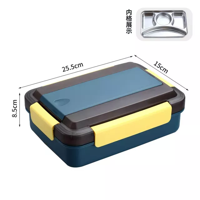 304 Stainless Steel Insulated Lunch Box Heated Portable Student Lunch Box Office Worker Lunch Box With Cutlery Sealed Lunch Box
