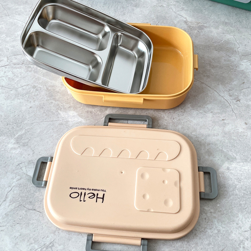 304 Stainless Steel Thermos Lunch Box  Bento Box Leakproof Japanese Style Food Container Thermal Lunchbox