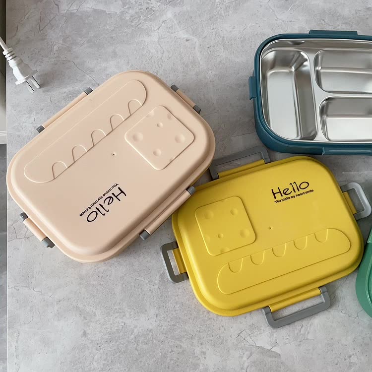 304 Stainless Steel Thermos Lunch Box  Bento Box Leakproof Japanese Style Food Container Thermal Lunchbox