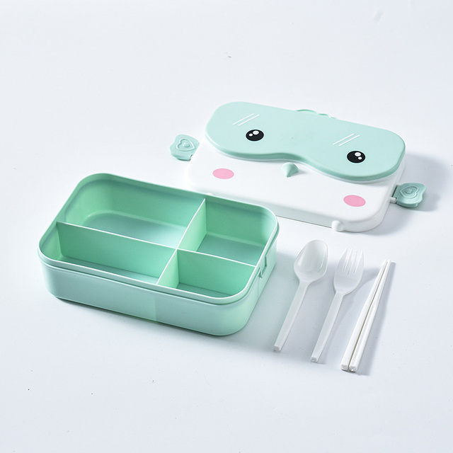 Kitchen & Dining room appliances Insulated Bento Box Cartoon Stainless Steel Compartment Lunch Boxes for Kids Microwavable School Dinnerware