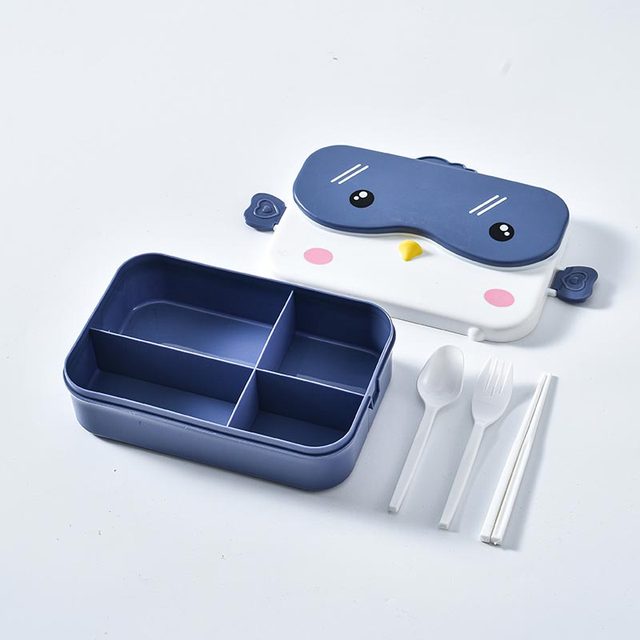 Kitchen & Dining room appliances Insulated Bento Box Cartoon Stainless Steel Compartment Lunch Boxes for Kids Microwavable School Dinnerware