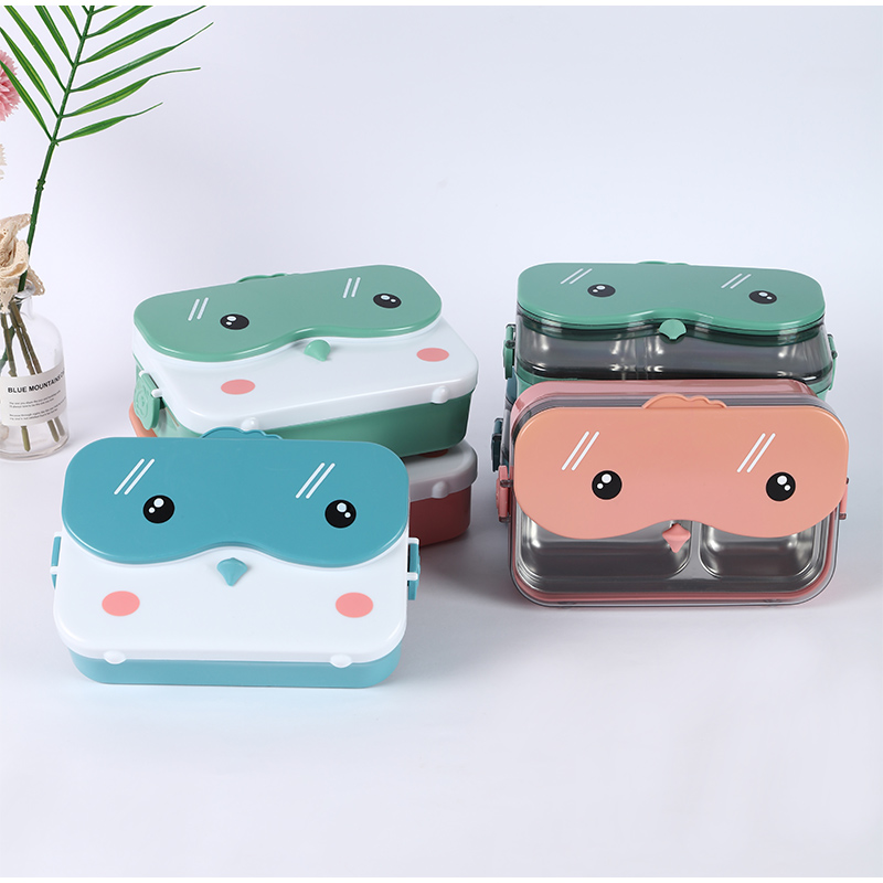 Kitchen & Dining room appliances Insulated Bento Box Cartoon Stainless Steel Compartment Lunch Boxes for Kids Microwavable School Dinnerware