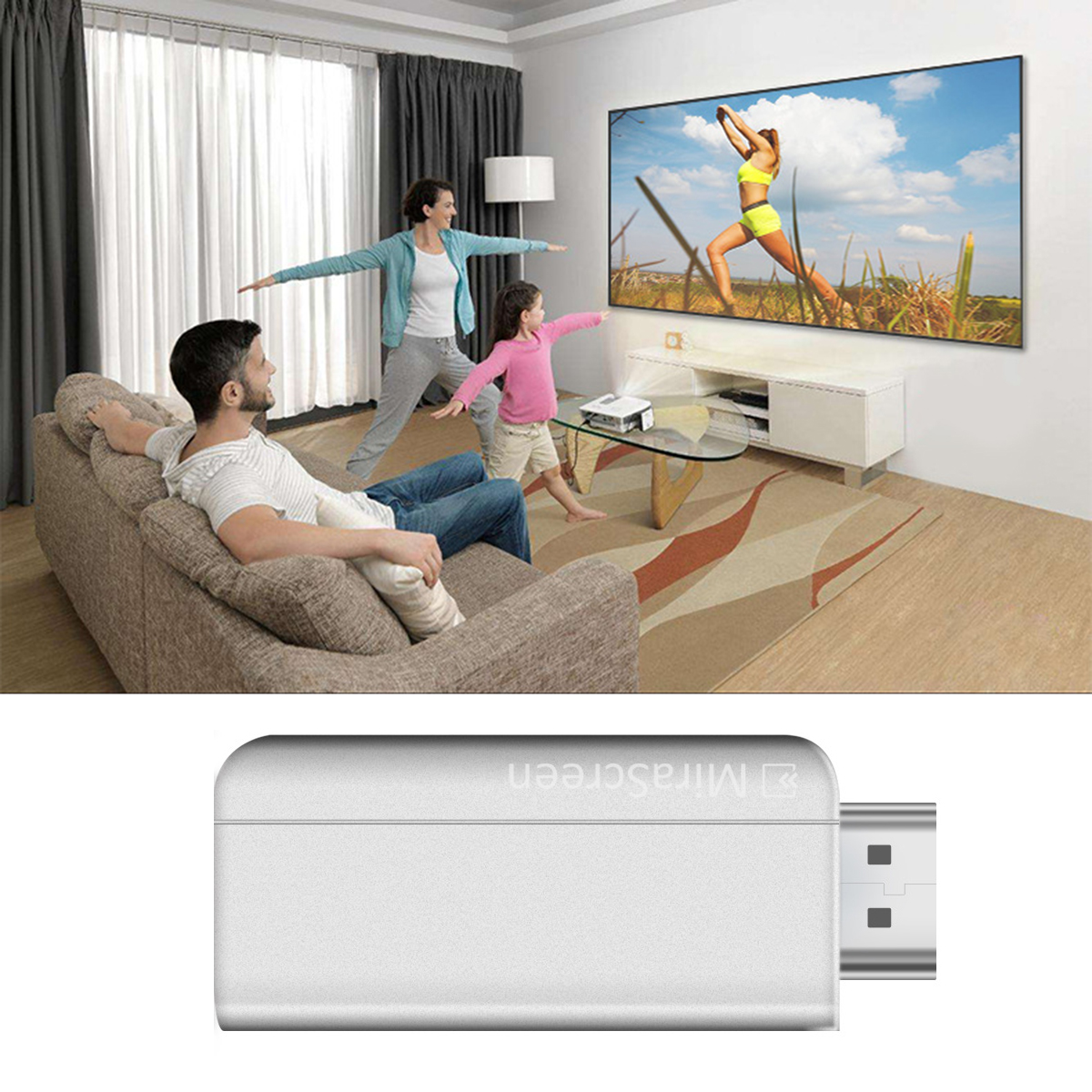 New TV Stick 2.4GHz WiFi Display Dongle TV Stick 1080P Wireless HDMI Display Receiver TV Stick Wifi Antenna