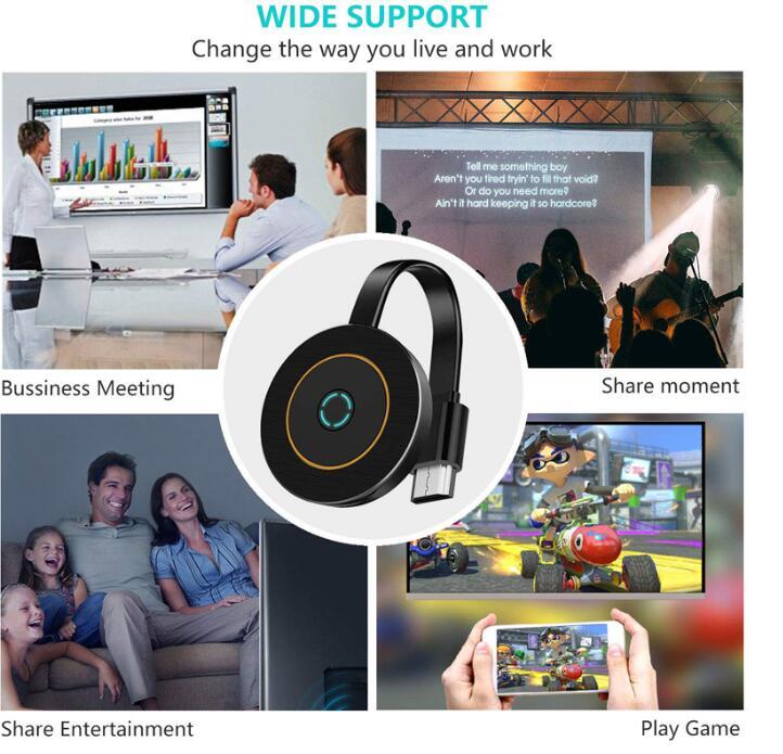 Mirascreen HD 4K Wireless Same Screen Device G10 2.4G Dual Band Projector HDMI-Compatible Dongle TV Stick Miracast Airplay