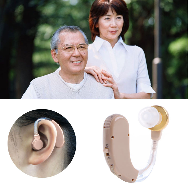 Hearing Aids The Ear Sound Amplifier Adjustable Aid Behind 1Pc