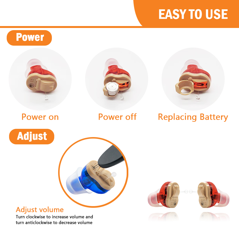 Mini invisible CIC Hearing Aid Digital Hearing Aids For The Elder not With A10 Battery In The Ear Sound Amplifier
