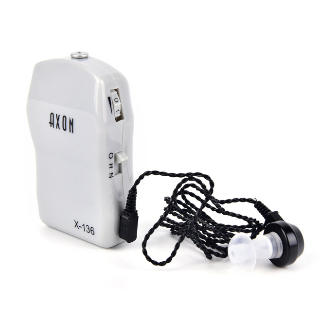 Newly AXON X-136 Pocket Wired Box Mini Hearing Aid Best Sound Amplifier Receiver Ear Care Tool