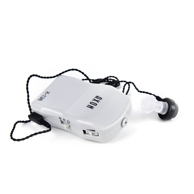 Newly AXON X-136 Pocket Wired Box Mini Hearing Aid Best Sound Amplifier Receiver Ear Care Tool