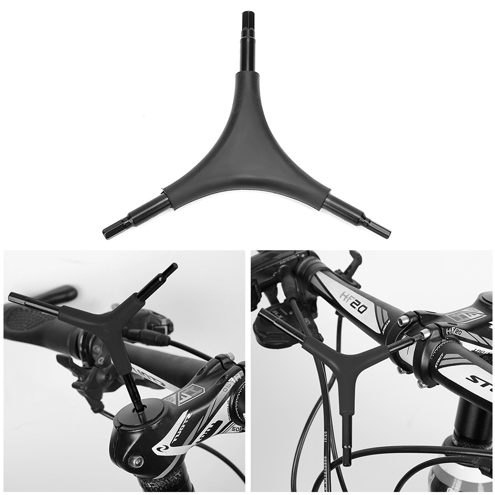Y-Shaped Hex Wrench Bicycle 3 Way 4/5/6mm Spanner Bike Allen Hex Key Tools Hexagonal Service Cycling Repair Wrenches TOL-110