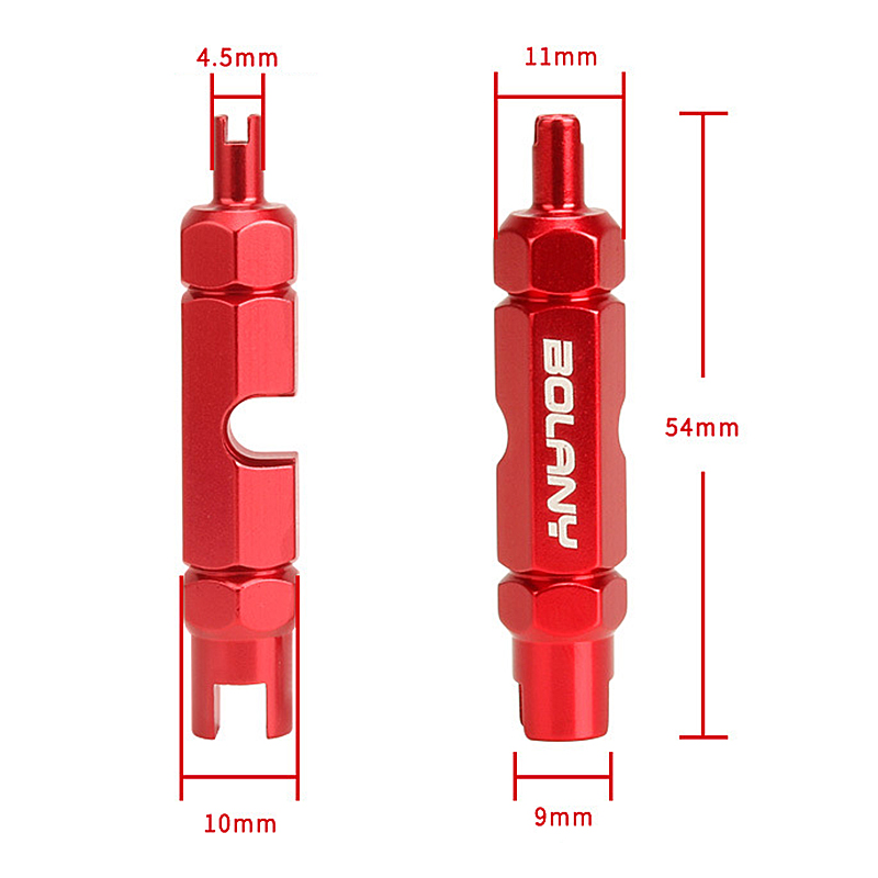 Bicycle Multifunctional Valve Repair Tool Road Bike Aluminum Alloy Schrader/Presta AV/FV Nozzles Tube Core Wrench Removal Tool