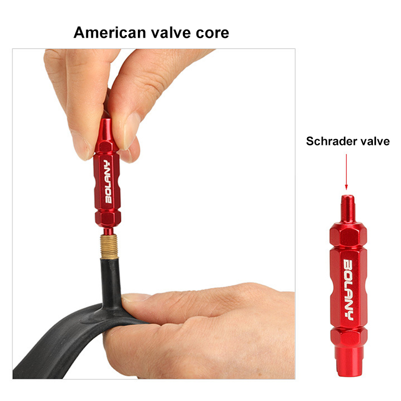 Bicycle Multifunctional Valve Repair Tool Road Bike Aluminum Alloy Schrader/Presta AV/FV Nozzles Tube Core Wrench Removal Tool