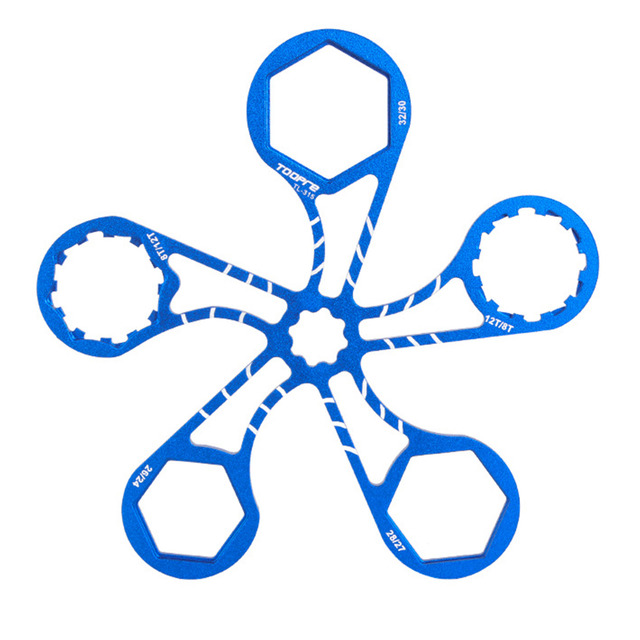 Bicycle Fork Wrench 8t/12t 24/26mm Torx Crank Cover Tool Wrench Mountain Bike Front Fork Shoulder Cover Wrench Bicycle