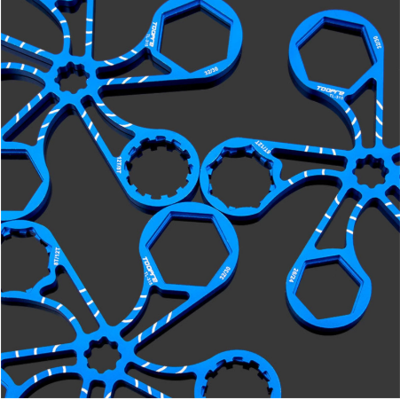 Bicycle Fork Wrench 8t/12t 24/26mm Torx Crank Cover Tool Wrench Mountain Bike Front Fork Shoulder Cover Wrench Bicycle