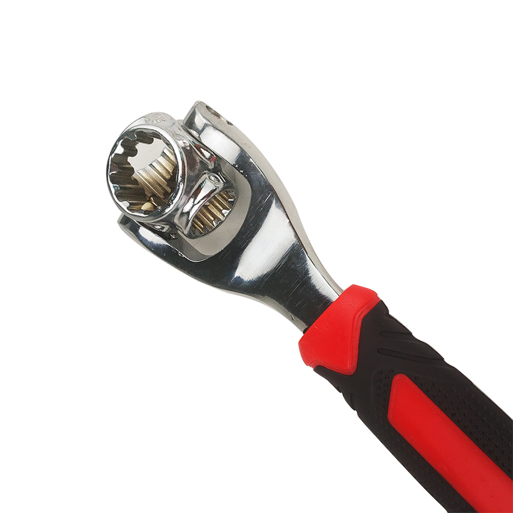 360 Degree Multipurpose Tiger Wrench 8 in 1 Tools Socket Works Universal Ratchet Spline Bolts Sleeve Rotation Hand Tools