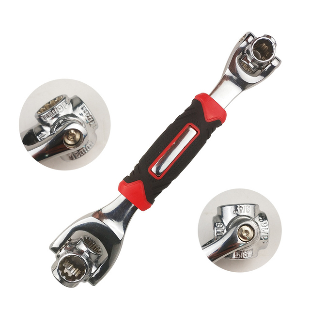 360 Degree Multipurpose Tiger Wrench 8 in 1 Tools Socket Works Universal Ratchet Spline Bolts Sleeve Rotation Hand Tools