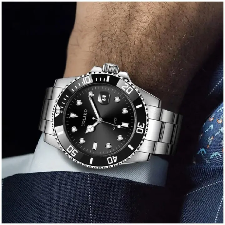 Men's Watch New Luxury Business Watch Men Waterproof Date Green Dial Watches Fashion Male Clock Wrist Watch Relogio Masculino