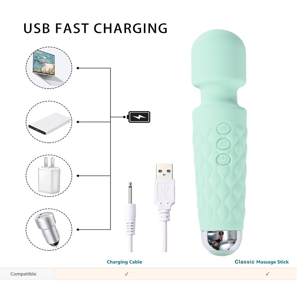 20 Modes Strong Vibration Upgraded Mini Vibrator Usb Charging Handheld Body Massager Clitoris G-Spot Vibrators Sex Toy For Women Personal Care Sex Products