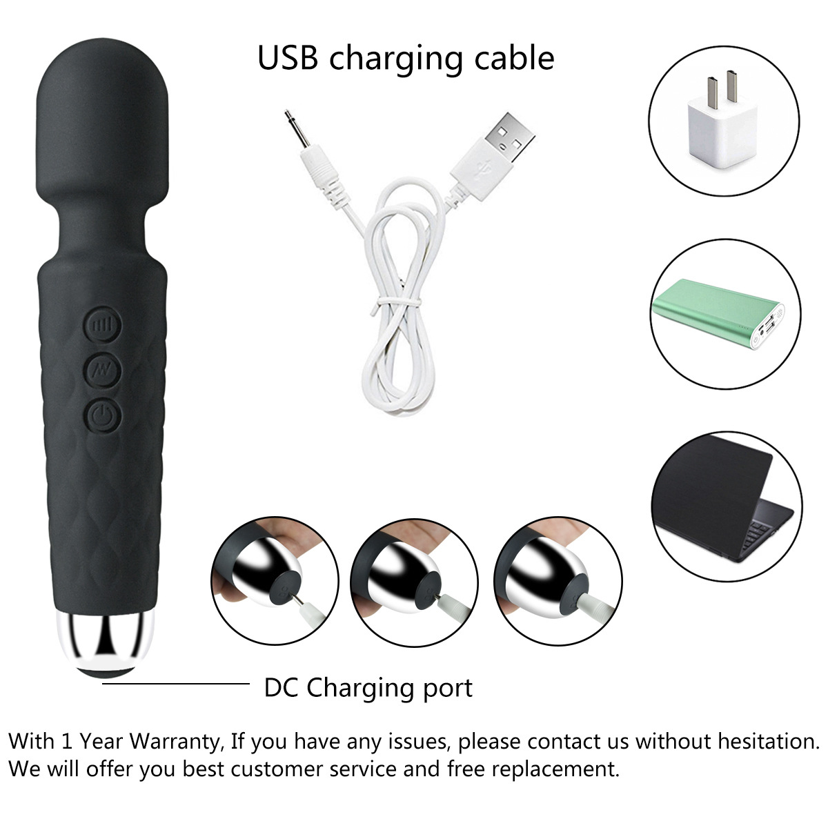 20 Modes Strong Vibration Upgraded Mini Vibrator Usb Charging Handheld Body Massager Clitoris G-Spot Vibrators Sex Toy For Women Personal Care Sex Products