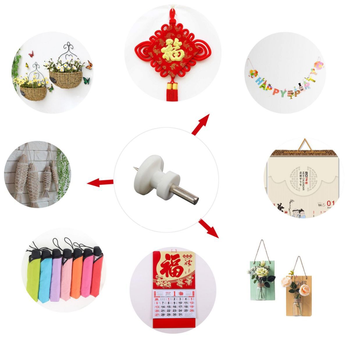 50PCS Invisible Wall Mounted Nails Painting Frame Holder Wedding Photo Hanger Hooks for Hard Wood Solid Walls Home Accessories  Home Storage Organization