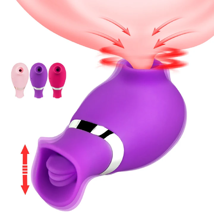 Sucking Vibrator Tongue Vibrating Clitoris Vacuum Stimulator Blowjob Female Masturbation Nipple Clit Sucker Sex Toy for Women Sex Products Fast delivery
