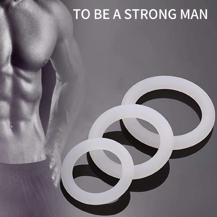 Cock Rings 3PCS Flash In The Night Lock Durable Silicone Penis Ring Sex Toys for Men Male Delay Ejaculation Scrotum Lock Ring Sex Toys