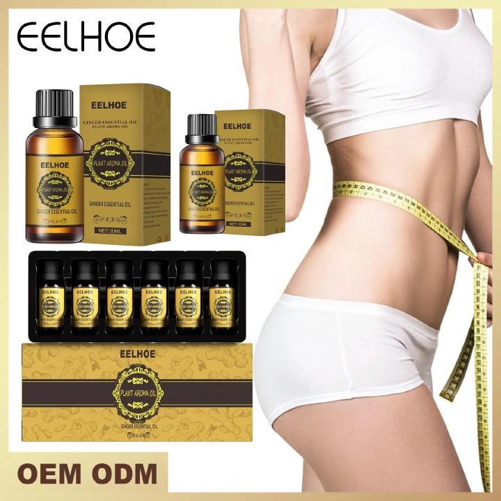 30/10ml Ginger Essential Oil Firming Slimming Shaping Liquid Belly Sculpting Essential Promote Metabolism Full Body Massage Oil