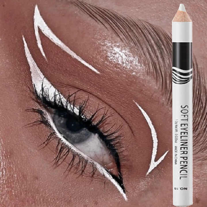 1PC Waterproof White Eyeliner Pen Makeup Long Lasting Smooth Easy To Wear Eyes Brightener Eyes Liner Pencils Eye Make Up Tools