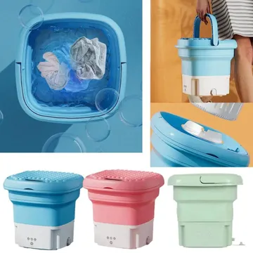 Portable Washing Machine, Mini Foldable Bucket Washer and Spin Dryer for  Camping, RV, Travel, Small Spaces, Lightweight and Easy to Carry