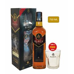 AC Black Pure Grain Whiskey - 750ml + Free Gift Inside 42.8% Alcohol by Volume Whiskies As picture 750ML