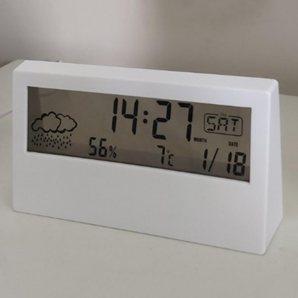 Digital Alarm Clock Mirror Screen Multi-function Lightweight Electronic LCD Time Display Alarm Clock for Bedroom