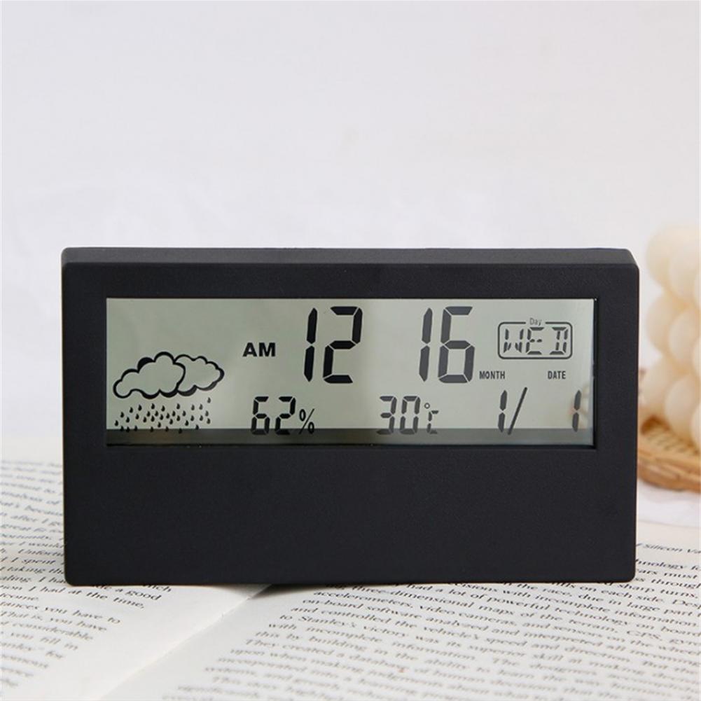 Digital Alarm Clock Mirror Screen Multi-function Lightweight Electronic LCD Time Display Alarm Clock for Bedroom