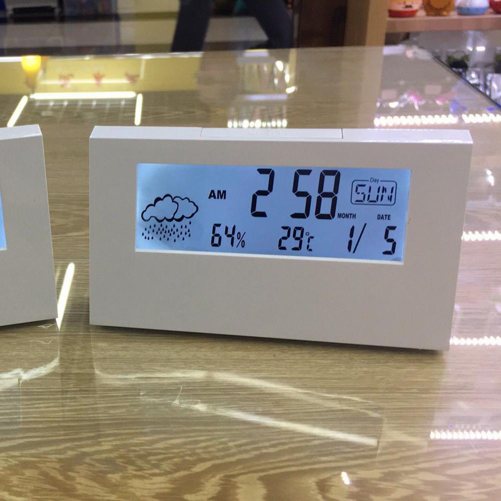Digital Alarm Clock Mirror Screen Multi-function Lightweight Electronic LCD Time Display Alarm Clock for Bedroom